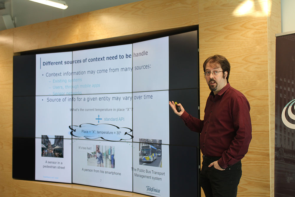 Fermín Galán en taller avanzado para expertos en FIWARE Sevilla